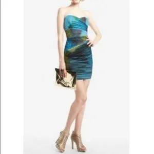 Robe BCBG MAX AZRIA Winnie Dark Aquamarine Sans Bretelles Taille 6 - Neuf Sans étiquettes